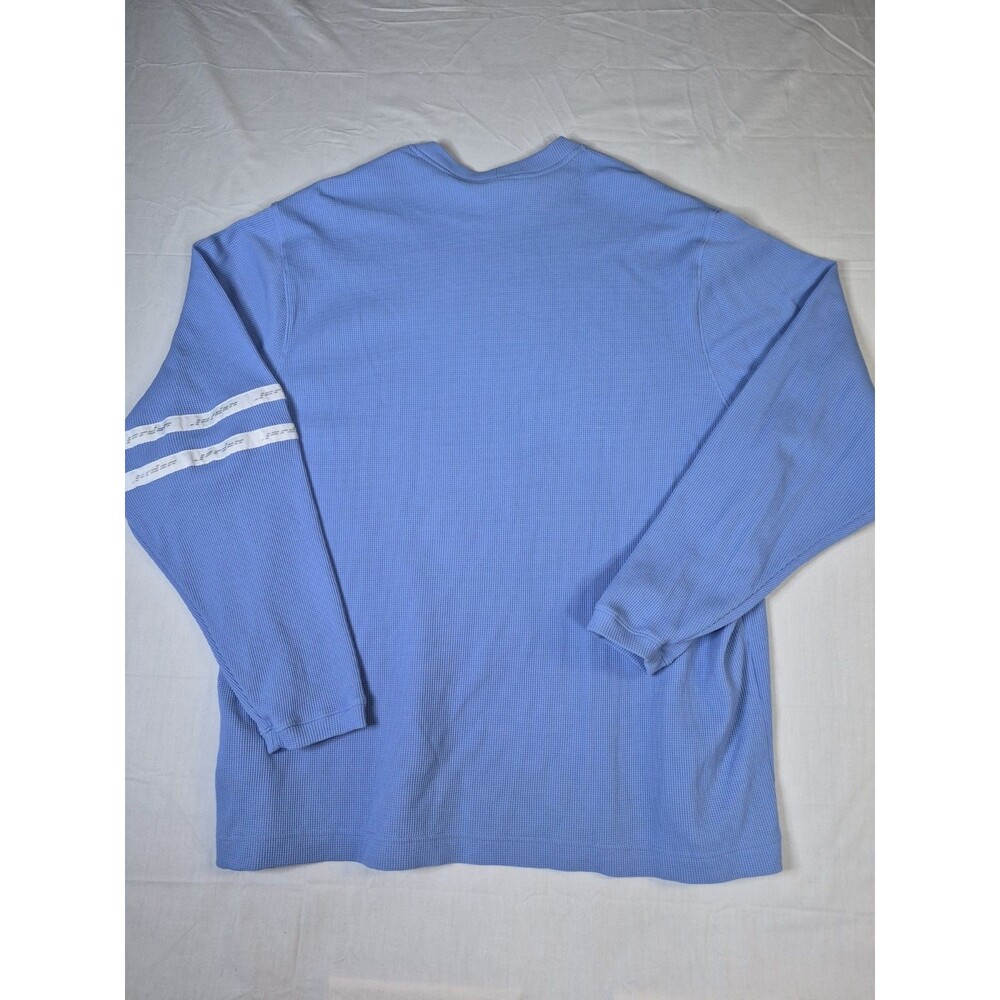 Air Jordan Waffle Knit Shirt Mens Size 2XL Light Blue Pullover Y2K Grail Nike - Picture 11 of 13